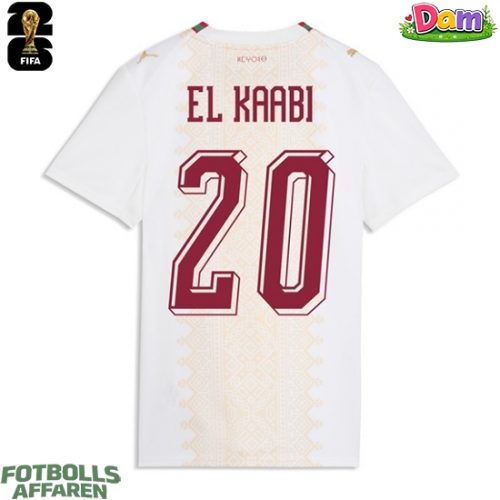 Marocko Ayoub El Kaabi #20 Bortatröja Kvinnor VM 2026 Kortärmad